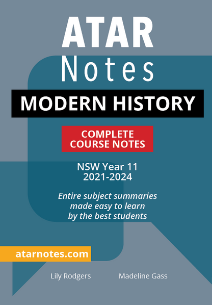 ATAR Notes HSC Year 11 Modern History Complete Course Notes