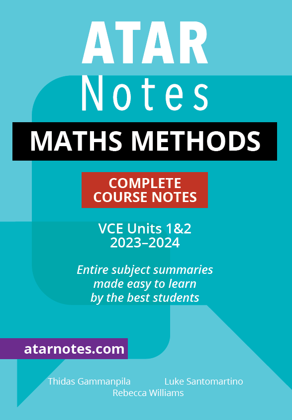 ATAR Notes VCE Maths Methods 1&2 Notes (2023-2024)